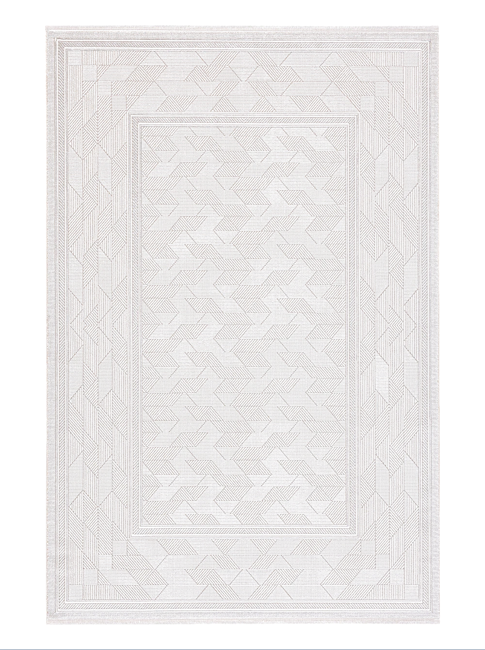 Koza Halı Moonlight Gri Geometrik Desen Halı