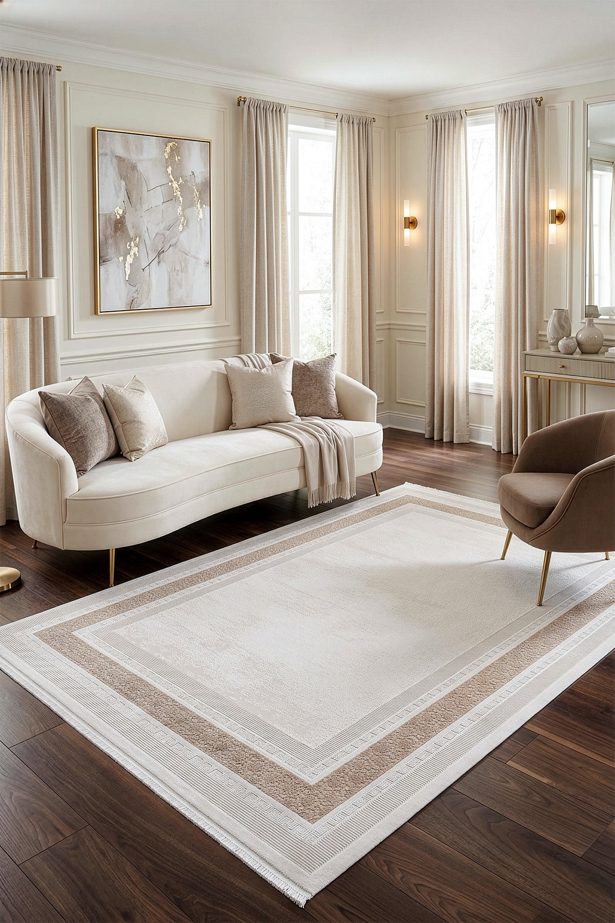 Koza Halı Lara Altın Modern Salon Halısı